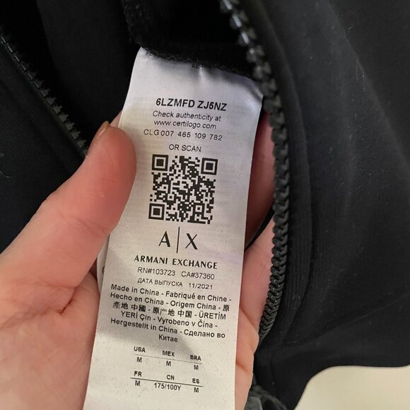 Armani Exchange Full-Zip Cardigan Sweatshirt, Truck Jacket - Picture 12 of 12